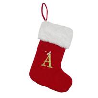 Christmas Stocking Durable Luxurious Letter Embroidered Knit Christmas Stocking Pendant Christmas Decor AVE A