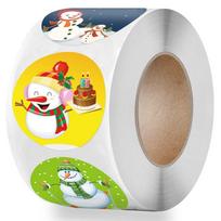 500pcs Cartoons Kraft Sticker Merry Christmas Stickers Package Seal Labels Christmas Gift Decoration Sticker New Year Decor AVE