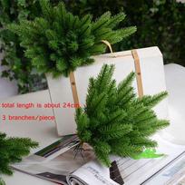 10pcs Artificial Plants Pine Branches Christmas Tree Accessories DIY New Year Party Decorations Xmas Ornaments AVE