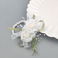 Bridal Bridesmaid Corsage Wrist Flower Celebrations Wedding Pearl Festivals Accessories Supplies AVE