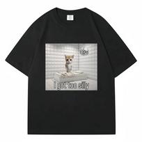 I Got Too Silly Funny Sad Crying Cat Meme T Shirt Men Women Trendy Short Sleeve T-shirt Summer Sport Casual Oversized Streetwear S juoda