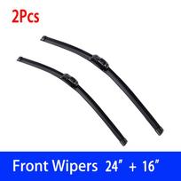 For Toyota Yaris Vitz MK1 MK2  2006-2011 Car Windshield Wiper U-type Soft Rubber Frameless Bracketless Car Wipers 24 +16
