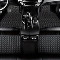 4 vnt. dirbtinės odos universalūs automobilio grindų kilimėliai, vandeniui atsparus automobilio kojų pagalvėlių rinkinys, apsauga, automobilio salono kilimėlių priedai juoda