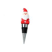 Leak-proof Christmas Wine Stopper Food Grade Creative Cartoon Fresh-keeping Santa Claus Wine Bottle Plug Party Supplies AVE A