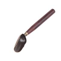 Wooden Handle Tea Shovel Tea Spoon Copper Ebony Coffee Scoops Tableware Teaspoons Easy Clean Anti Sprinkle Tea Spoon AVE