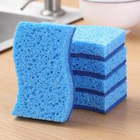 Dishwashing Sponge Cleaning Sponge Double-sided Scouring Pad with Super Absorbent Properties for Household Cleaning Cleaning Supplies AVE 1 PCS mėlyna