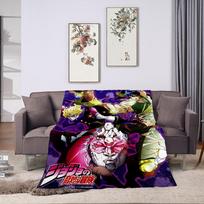JoJo Bizarre Adventure Bed Blanket and Blankets for Bed Cobija Fluffy Soft Blankets & Throws Bedspreads and Coverlets Halloween 30x40in gray