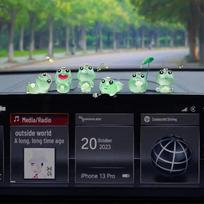 Luminous Frog Car Ornaments - Cute Center Console Decorations Luminous Frog [6-piece Set] with No-Trace Adhesive