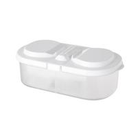 Double-compartment Covered Storage Box Kitchen Food Grains Sealed Jar Kitchen Refrigerator Sealed Crisper Plastic Flip Crisper AVE balta