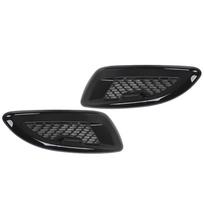 Dynamic Style Gloss Black Bonnet Grille Air Vent Trims Add On Replacement For Land Rover Range