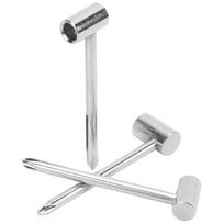 3 vnt. Gitaros strypo raktas Geležinis 7MM 8MM 6,35MM Universalus instrumento reguliavimo įrankis Sidabrinis white