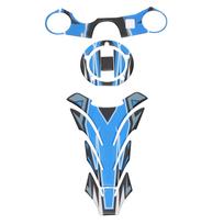 Atspindintis 3D lipdukas degalų bakui ir dangteliui Suzuki GSXR 600 750 1000 K6 K7 K8 K9 L1 blue