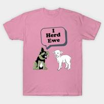 Marškinėliai moterims I Herd Ewe Harajuku spaudinys Kawaii T-shirt Vasariniai trumparankoviai moteriški marškinėliai viršus S