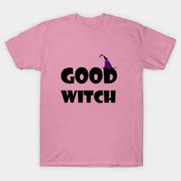 T Shirt Women Good Witch Harajuku Print Kawaii Tshirt Summer Short Sleeve Female T-Shirt Top Tee S rožinė