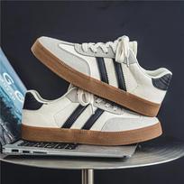 Men's Casual Retro German Training Shoes Lace-up Lightweight Comfortable Sports Flat Shoes Men Skateboard Running Shoes 39 smėlis