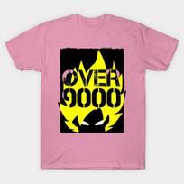 T Shirt Women Dragon Ball Over 9000 Goku Harajuku Print Kawaii Tshirt Summer Short Sleeve Female T-Shirt Top Tee S rožinė