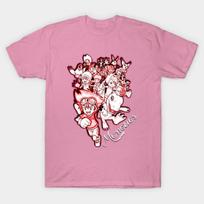 T Shirt Women Digimon Memories V3 Harajuku Print Kawaii Tshirt Summer Short Sleeve Female T-Shirt Top Tee S rožinė