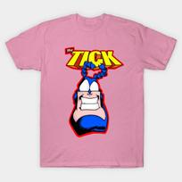 T Shirt Women The Tick Harajuku Print Kawaii Tshirt Summer Short Sleeve Female T-Shirt Top Tee S rožinė