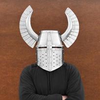 Viduramžių tamplierių šalmas, Teutonų sparnuotas šalmas, Didysis raguotas kario šalmas, Fantazijos sparnuoti cosplay šarvai LARP kolekcionieriams