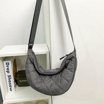 Autumn And Winter Tide Fashion Niche Diamond One Shoulder Messenger Bag Dumpling Bag High-End Bag Women'S Large Capacity pilka spalva