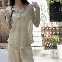 Small and Lazy Style Thin Ice Silk Sun Protection Shirt for Women In Summer Loose and Slimming Outer Cover Shirt Long Sleeved Top S