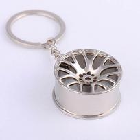 Creative Wheel Hub Rim Model Keychain Fashion Car Key Chain Cool Gift sidabras