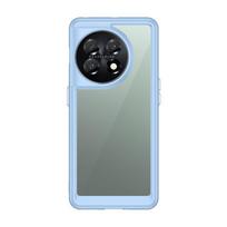 Oneplus 11 dėklas Silikoninis Skaidrus Bamperis Oneplus 11 dėklui TPU Kraštas Atsparus smūgiams Dėklas Oneplus 11 Dangtelis Oneplus 11 šviesiai mėlyna spalva