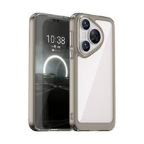 For Huawei Pura 70 Case For Huawei Pura 70 Cover 6.6 inch Colorful Soft Edge Silicone Transparent Shockproof Bumper For Pura 70 For Huawei Pura 70 pilka spalva