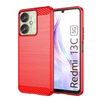 For Redmi 13C Case For Xiaomi Redmi 12C 10C 9C 9T 9A 10A 9 10 12 13C 4G 5G Cover Shockproof Soft Silicone Protective Bumper For Redmi 9A raudona