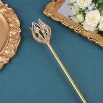 High Quality Fairy Princess Queen Flower Tulip Scepter Faux  Decor Wand Award Ceremony Accessories auksas