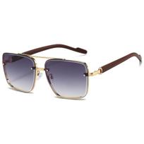 Fashion Retro Square Metal Shades Women's Original Brand Design Driving Sunglasses New Double Bridge Pilot Sun Glasses