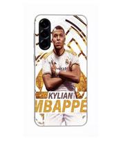 Case For Samsung Galaxy A56 Kylian Mbappe Real Madrid wallpaper celebration Maniacase juoda