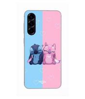 Case - Maniacase - Samsung Galaxy A56 - Silicone - Soft - Cute Stitch Angel juoda