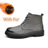 Newest Designer Genuine Leather Shoes Men Military Tactical Boots Man Sneakers Non-Slip Motorcycle Winter Luxury Boots High Quality 41