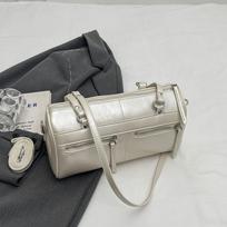 Retro vienos peties pažasties krepšys moterims atsitiktinis kuprinės didelės talpos apsipirkimo kelioninis krepšys vienspalvis madingas naujas gray