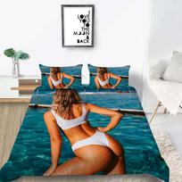 3D Seksualūs Moteriški patalynės komplektai Paklodės Antklodės Užvalkalas Vaikams Dovanų Antklodės Užvalkalas Pagalvės Užvalkalas Poliesterio Lovatiesės Vienvietis Dvivietis Baby 100x135cm blue
