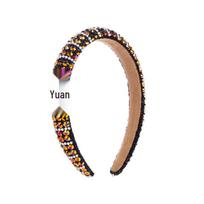 Baroque Pearl Diamond Headband: European & American Style Sponge Hair Accessory tamsios kavos spalvos