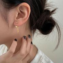 Earrings To Nourish Ear Piercings To Sleep Without Removing Niche Designs Love Tassel Rear Hanging Earrings