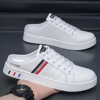 Summer Man Trend Designer PU Half Slippers Luxury Lightweight Flat Breathable Baotou Sneakers For Men Comfort Slipper Zapatillas 39