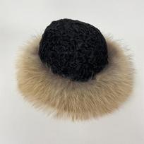 Pūkuotos Žieminės Kailinės Kepurės Moterims Šiltos Pūkuotos Lauko Tikro Kailio Fedora Kepurės Stora Kibiro Sniego Kupolo Kepurė One Size black