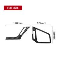 fit For Honda Civic 10th 2016-2019 Auto Accessories In-Car Protection Sticker 3D UA Carbon Fiber Side Air Vent Outlet Cover Trim juoda