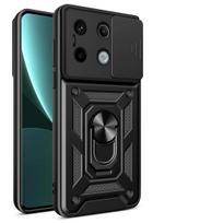 Dėklas Xiaomi Redmi Note 13 12 Pro plus 5G 4G, automobilinis magnetinis žiedo laikiklis, slankiojantis kameros šarvas, smūgiams atsparus, Xiaomi POCO M6 X6 Pro Redmi Note 12 Pro