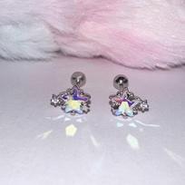 Aurora Planet Fantasy Colorful Ear Bone Nails Super Flashing Gentle Wind Ear Piercing Screws Ears Without Taking Off When Sleeping