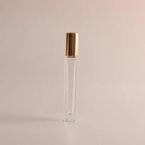 10 ml Storas Skaidraus Stiklo Kvepalų Buteliukas Kvadratinis Apvalus Pildomas Kvepalų Purškiklis Atomizatorius Buteliukas su Juodu Auksiniu Sidabriniu Dangteliu silver10ml