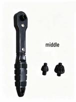 Dual Function Ratchet Drill Chuck Key and Wrench
