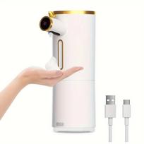 Išmanus 500 ml / 10,14 oz Automatinis Muilo Dozatorius - Bekontaktis Dušo Želės Muilo Dozatorius, 3 Reguliuojami Putų Lygiai, Įkraunamas USB C Soap dispenser
