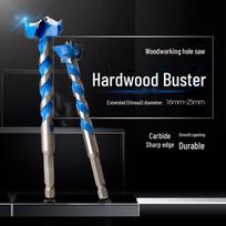 Alloy Wing Flat Drill for Wood and Plastic Blue Threaded Woodworking Hole Opener 16MM