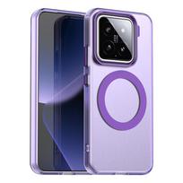 Matte Candy Magnetic Wireless Charging Case For Xiaomi 15 Pro Xiaomi15 Pro 5G For Magsafe ShockProof Soft Cover For Xiaomi 15 violetinė