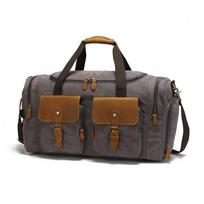 Travel Bag Men's Roof Duffel Bag Yoga Gym Bag Long Short Tour Moving Canvas brown