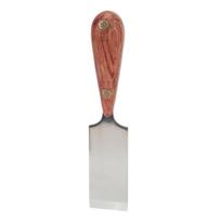 Leather Skiving Knife Sturdy Stainless Steel Flat Wood Handle Leather Knife DIY Leather Edge